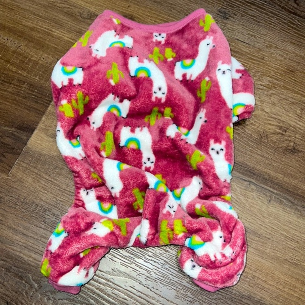 Cozy Fleece Pet Llama Pajamas